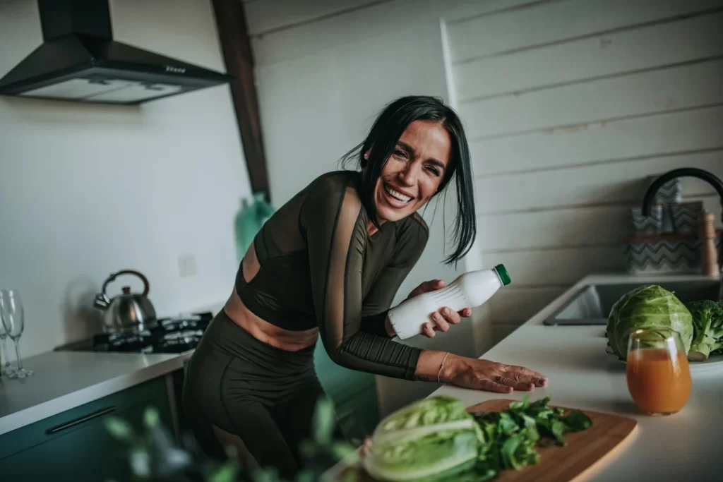 Young happy healthy woman.